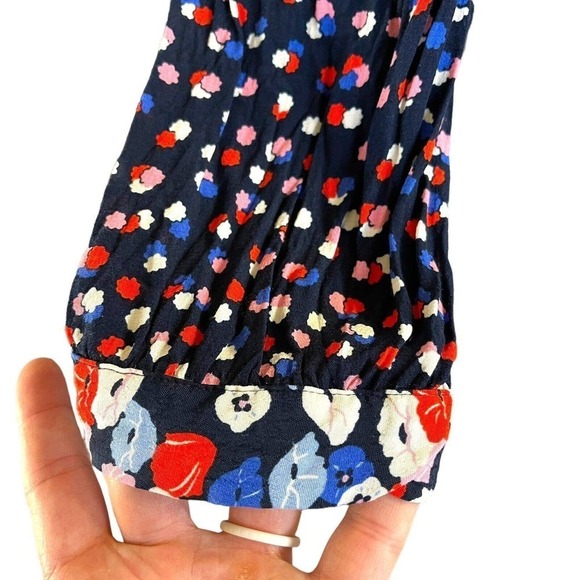 Boden Hotchpotch Poppy Meadow Floral Dress Blue Pink Multi Pattern Sz 6R - Picture 4 of 16